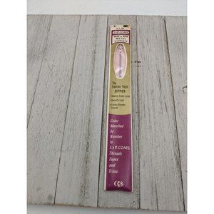 Vintage J&P Coats Skirt or Neck Metal Zipper 9" Light LT Pink 30